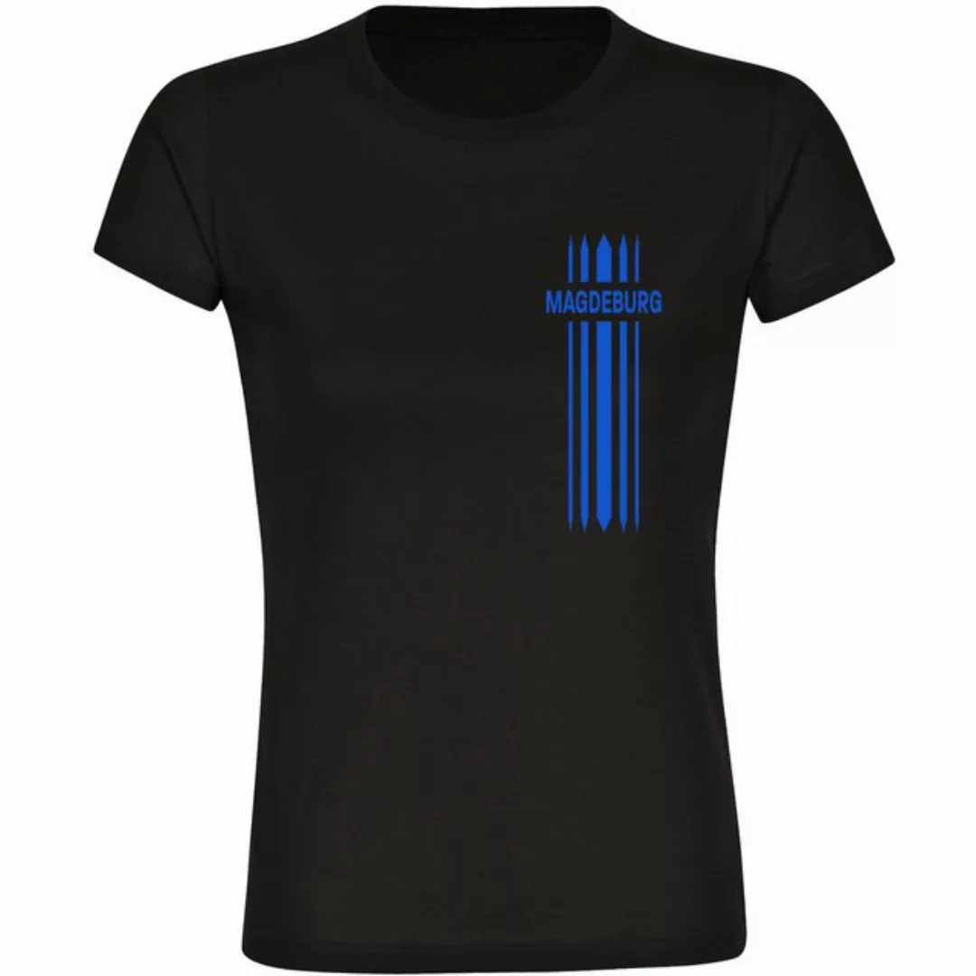 multifanshop T-Shirt Damen Magdeburg - Streifen - Frauen günstig online kaufen