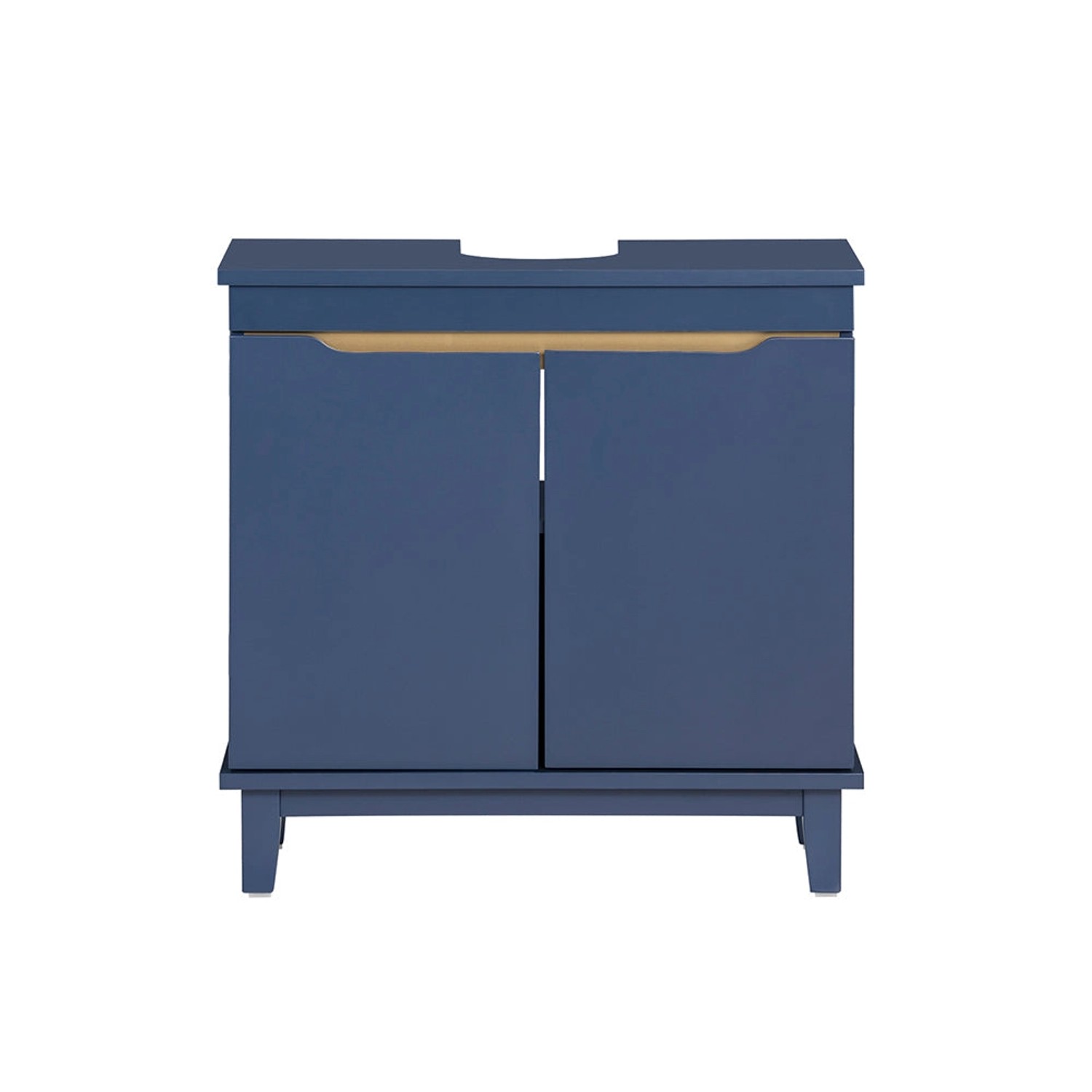 SoBuy Waschbeckenunterschrank mit 2 Türen Holz Blau 60 cm BZR113-B günstig online kaufen