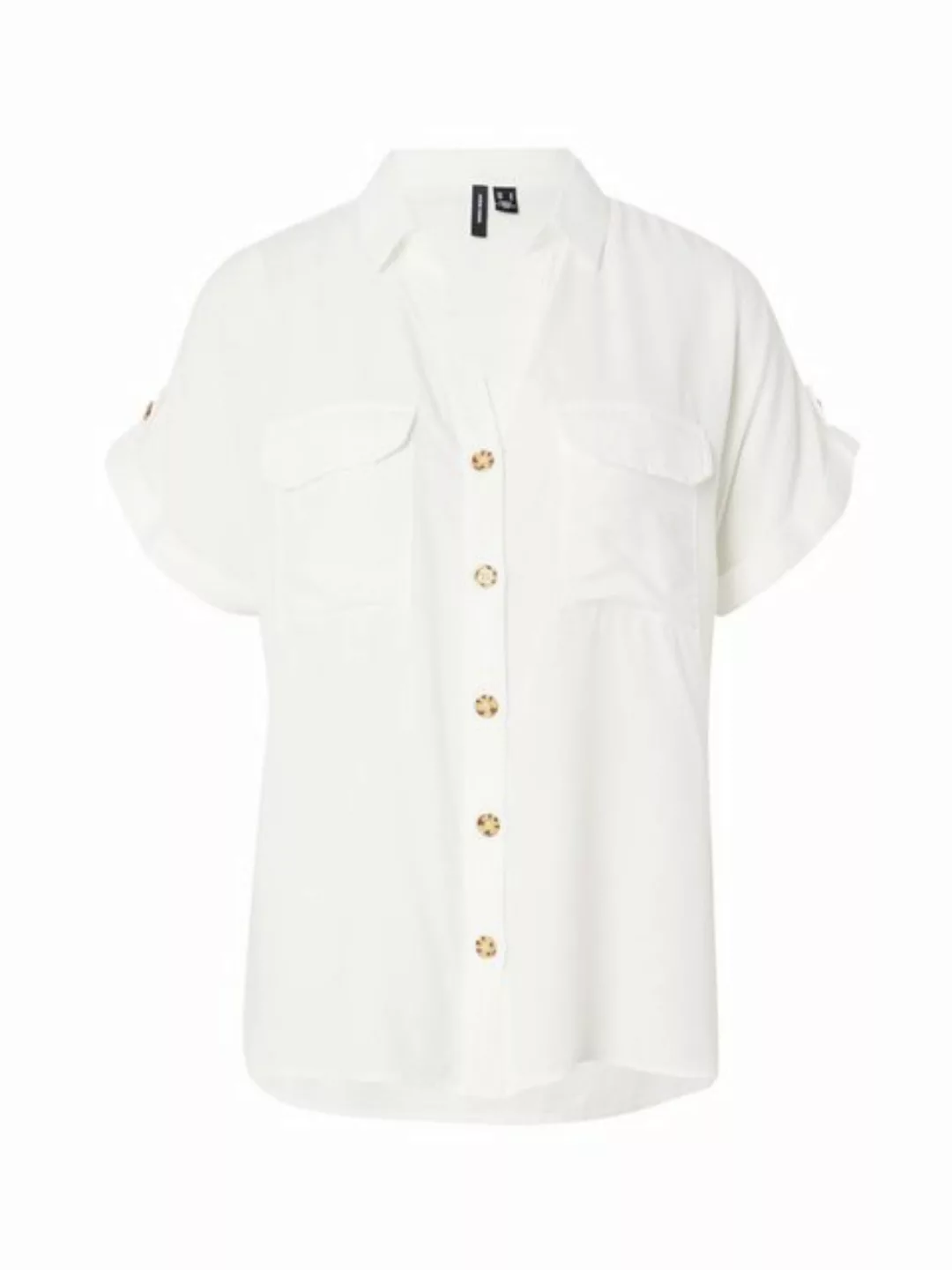 Vero Moda Blusenshirt Gestreiftes Kurzarmhemd mit Brusttaschen und Knöpfen günstig online kaufen