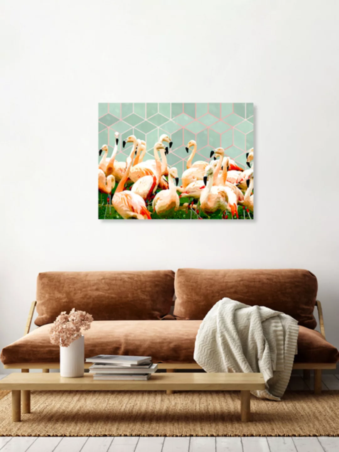 Poster / Leinwandbild - Flamingle Abstract Digital günstig online kaufen