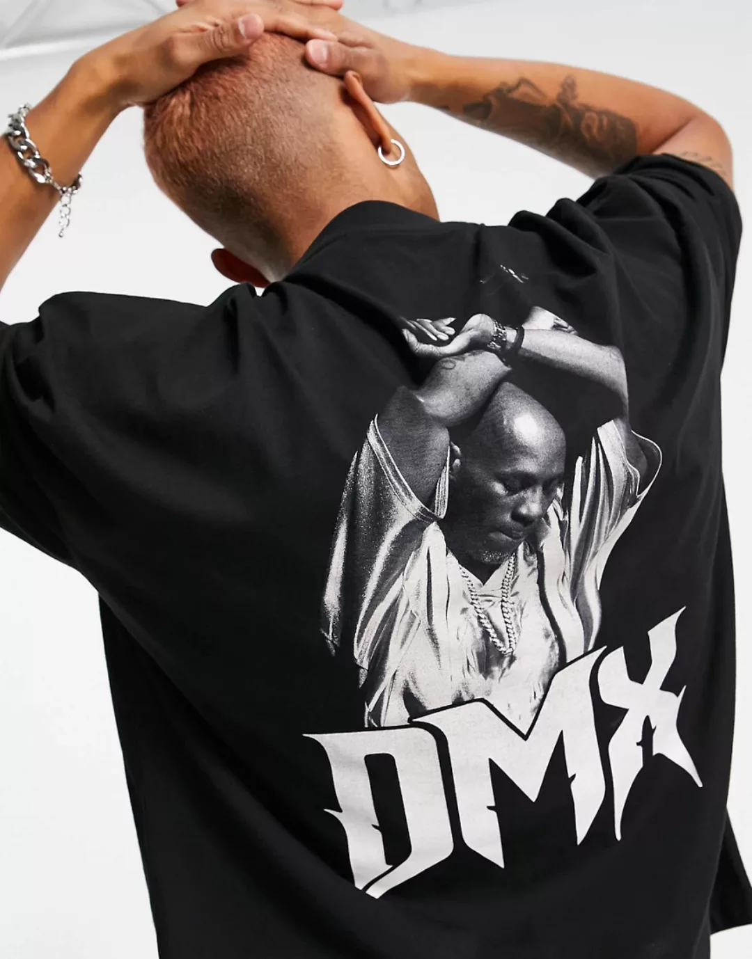 ASOS DESIGN – Oversized-T-Shirt in Schwarz mit DMX-Aufdruck günstig online kaufen