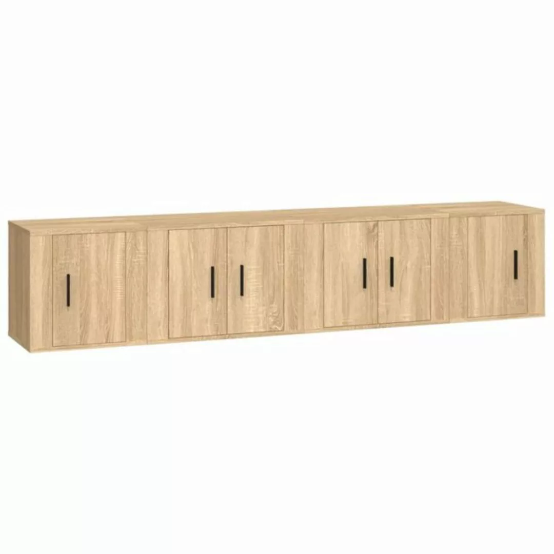 Vidaxl 4-tlg. Tv-schrank-set Sonoma-eiche Holzwerkstoff günstig online kaufen