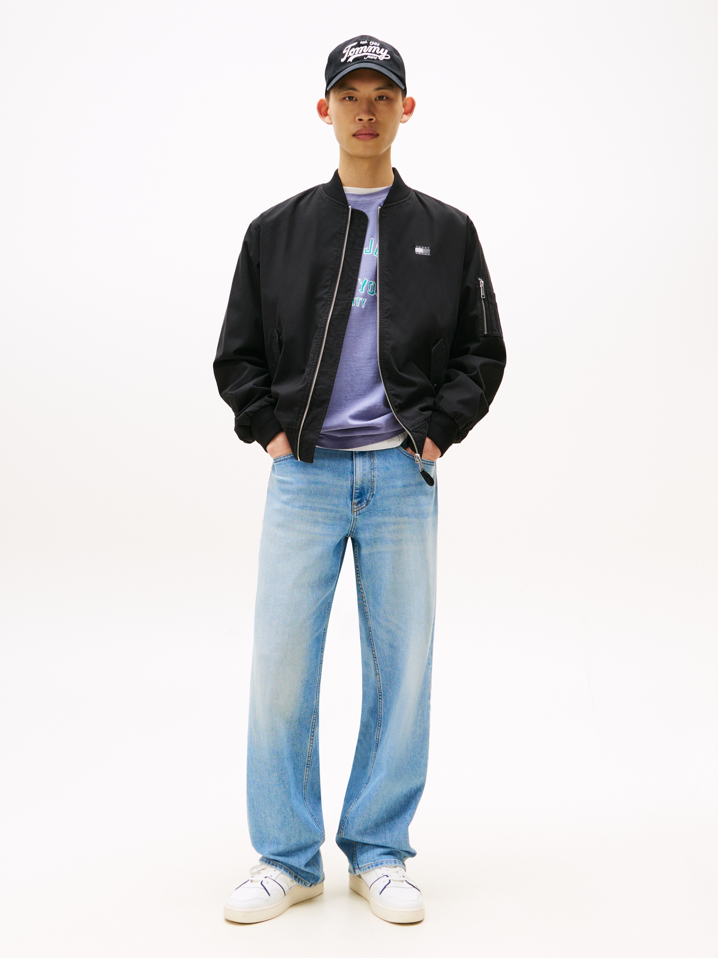 Tommy Jeans Bomberjacke "TJM COTTON BOMBER JACKET", ohne Kapuze, Fliegerjac günstig online kaufen