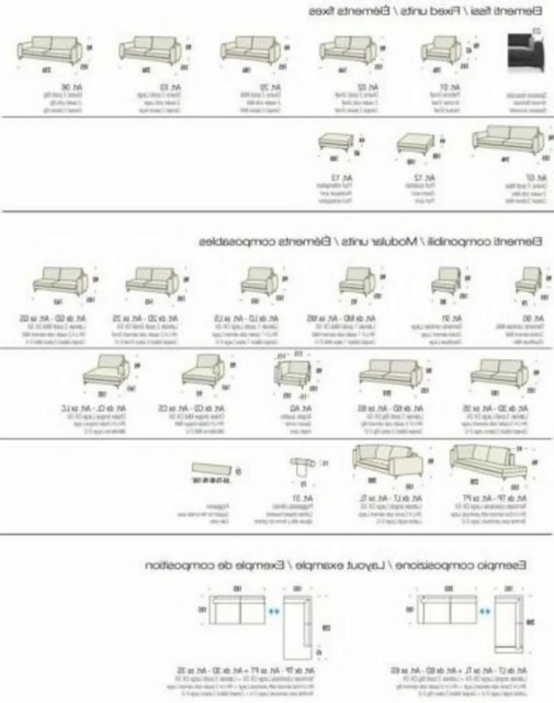 Xlmoebel 3-Sitzer Design Grau Sofan 3 Plätze Zeitgenössisch Textil Couch, 1 günstig online kaufen