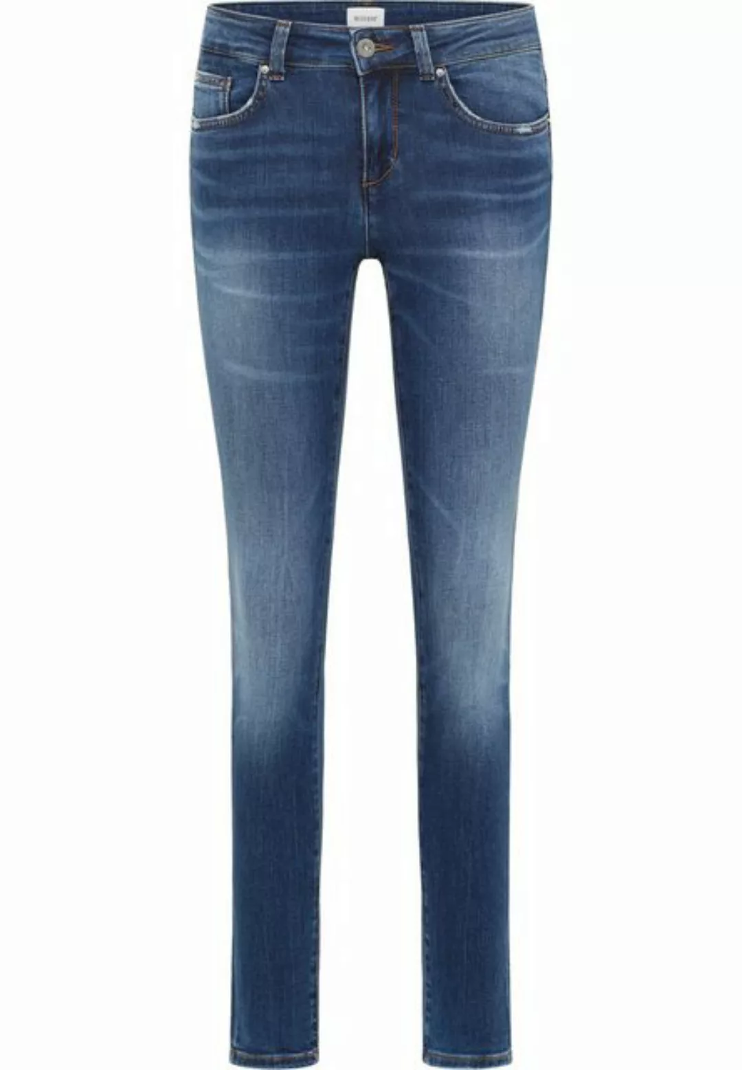 Mustang Damen Jeans QUINCY Skinny Fit - Blau - Mid Blue Denim günstig online kaufen