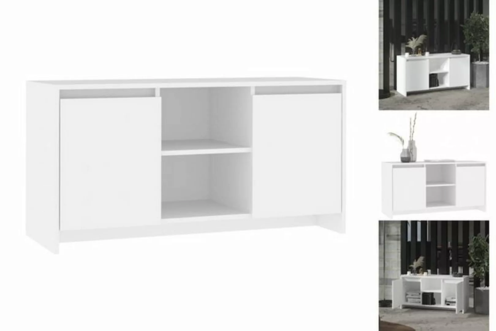 vidaXL TV-Schrank TV-Schrank Weiß 102x37,5x52,5 cm Spanplatte Lowboard günstig online kaufen