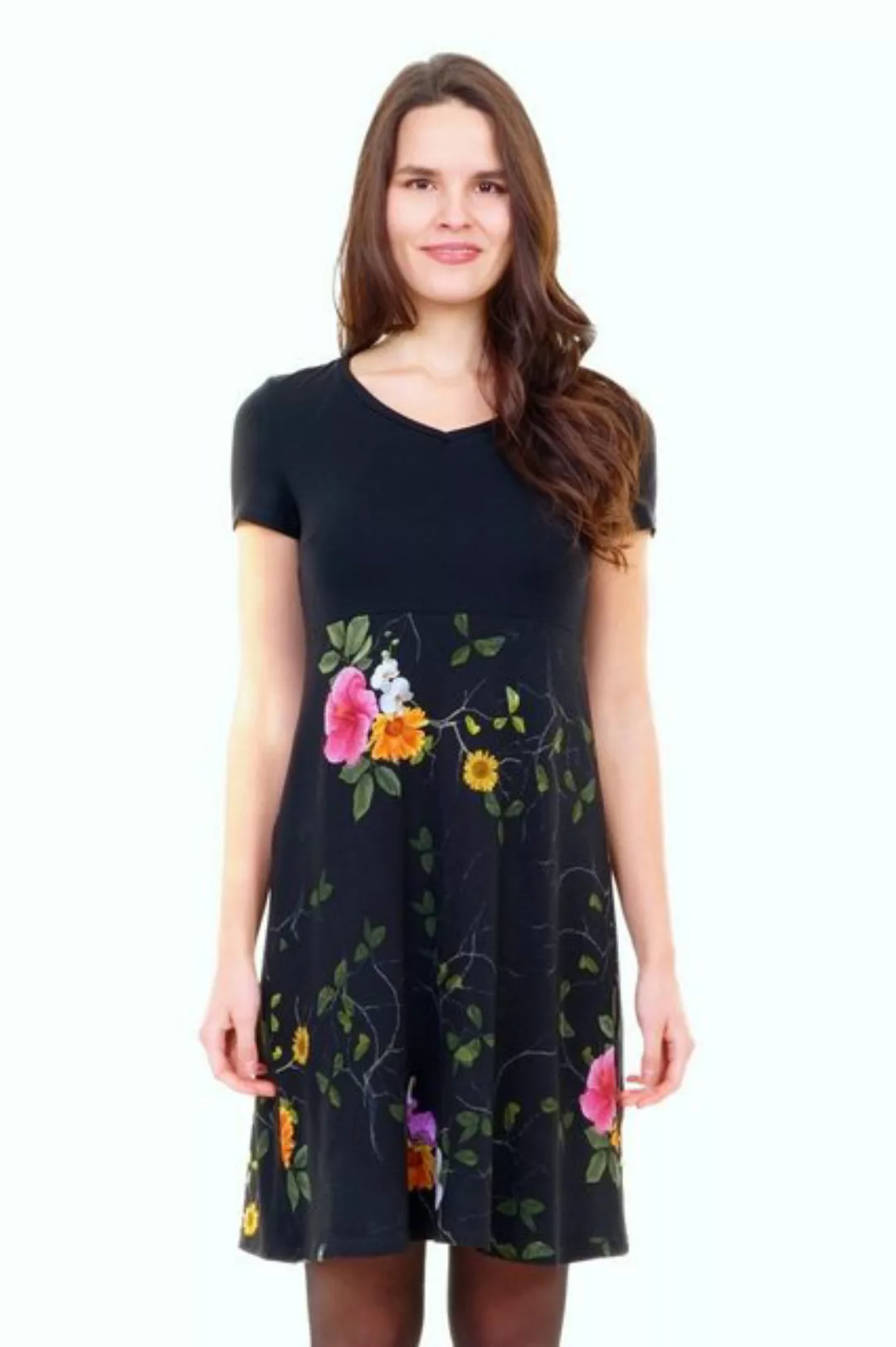 3Elfen A-Linien-Kleid Lillie Kleid kurzarm A Linien Sommerkleid by 3Elfen günstig online kaufen