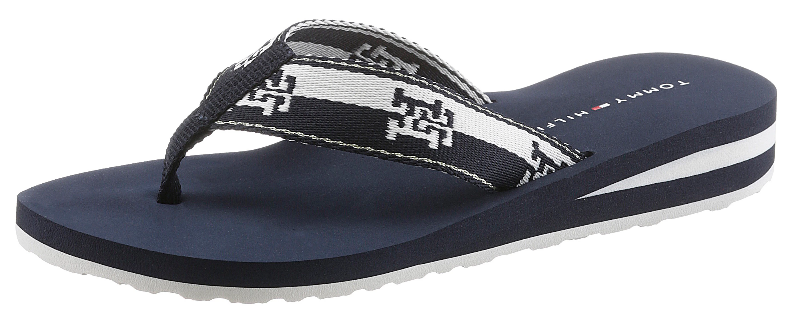 Tommy Hilfiger Zehentrenner "TH COLORBLOCK WEBBING SANDAL", mit Logo günstig online kaufen