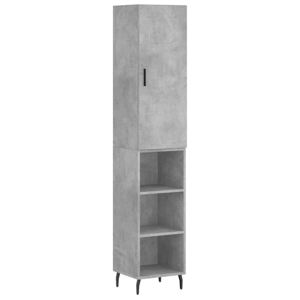 vidaXL Highboard Highboard Betongrau 34,5x34x180 cm günstig online kaufen
