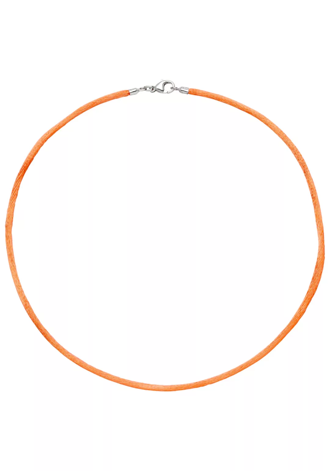 JOBO Kette ohne Anhänger, Seidenkette orange 42 cm günstig online kaufen