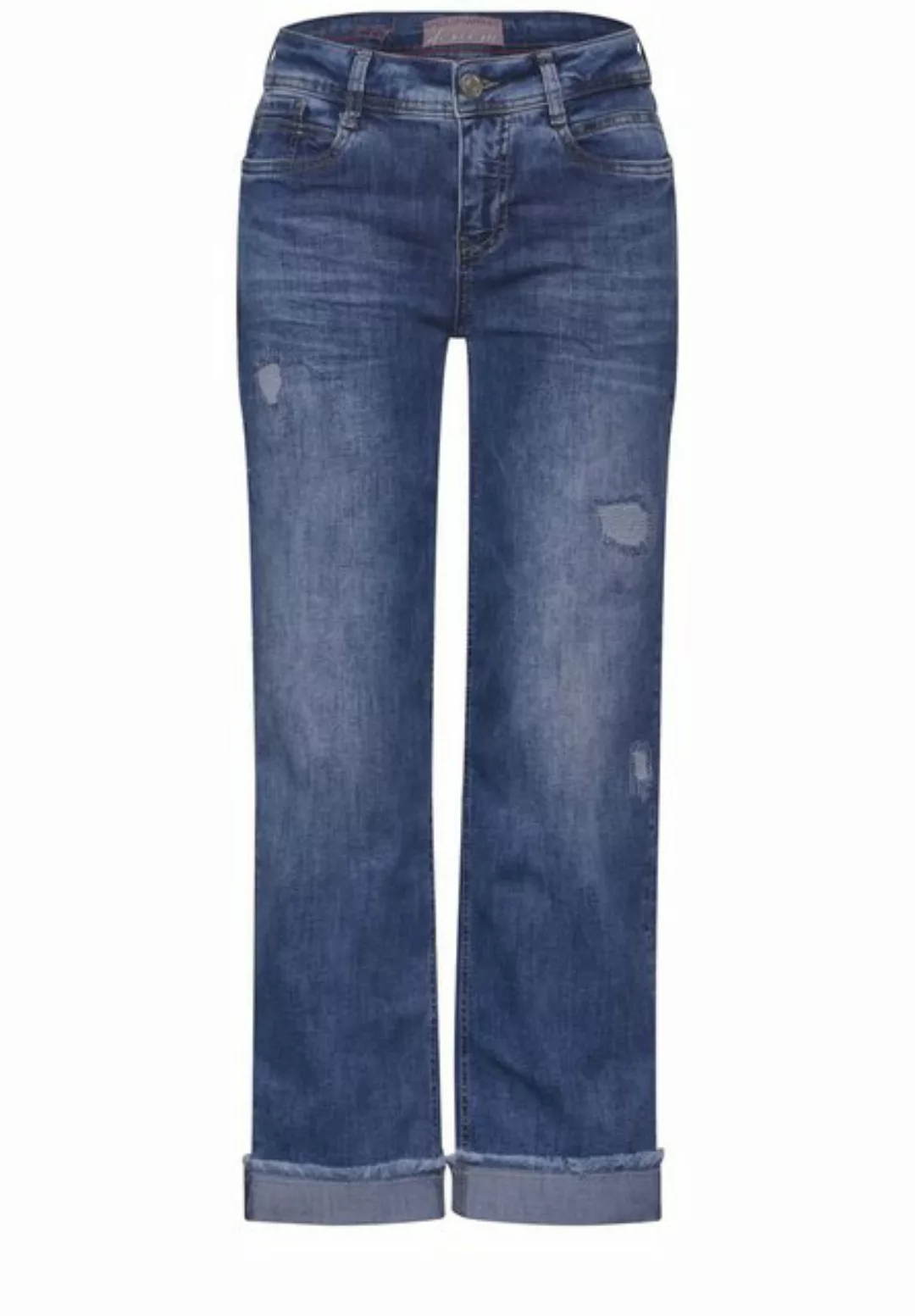 STREET ONE Comfort-fit-Jeans im Destroyed-Look günstig online kaufen