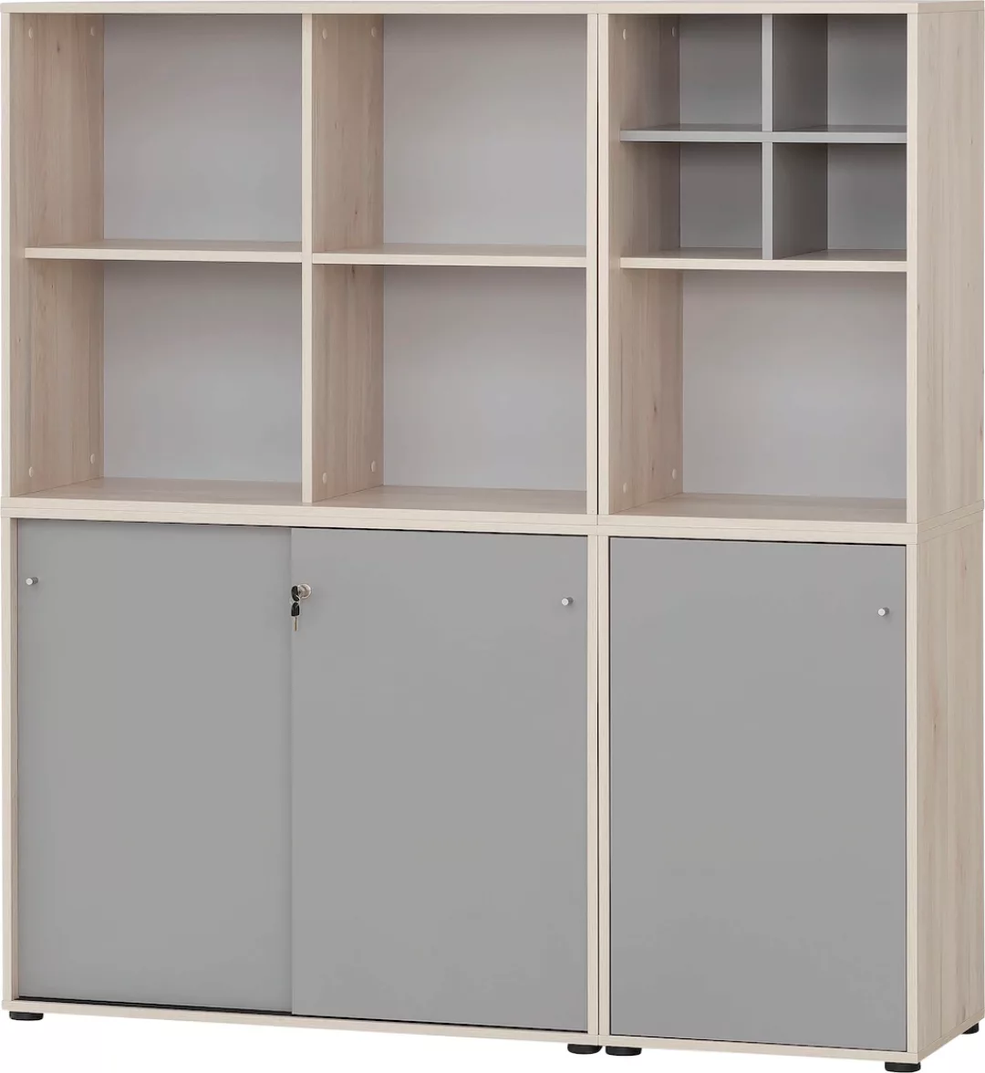 Schildmeyer Büro-Set "Serie 400", (5 tlg.), bestehend aus 2 Regalen, 2 Schr günstig online kaufen