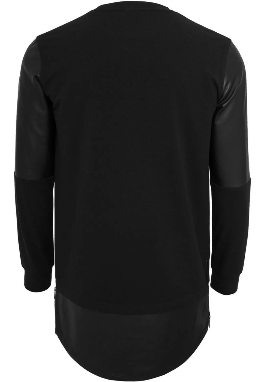 Urban Classics Herren Long Zipped Kunstleder Crewneck günstig online kaufen