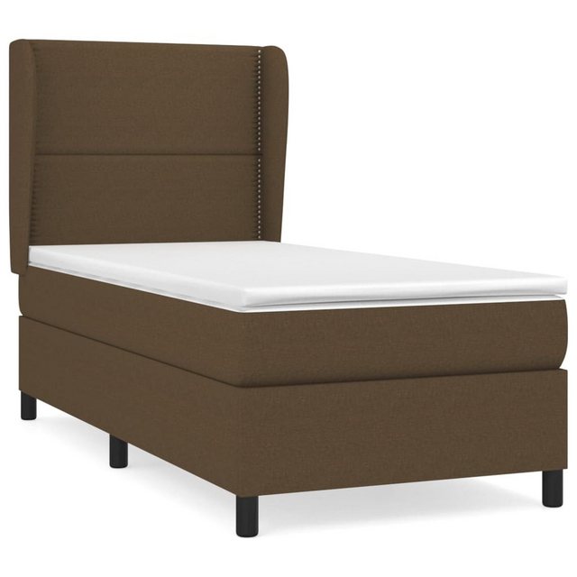 vidaXL Boxspringbett mit Matratze Dunkelbraun 100x200 cm Stoff1372342 günstig online kaufen