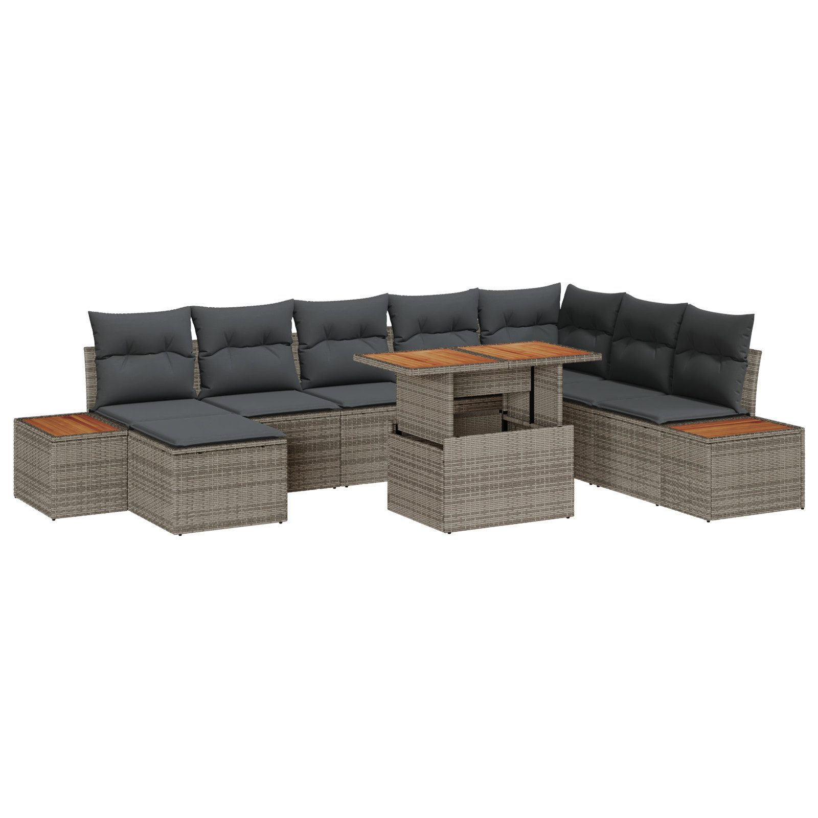 vidaXL Gartenlounge-Set 9-teiliges Garten-Sofa-Set mit Kissen günstig online kaufen