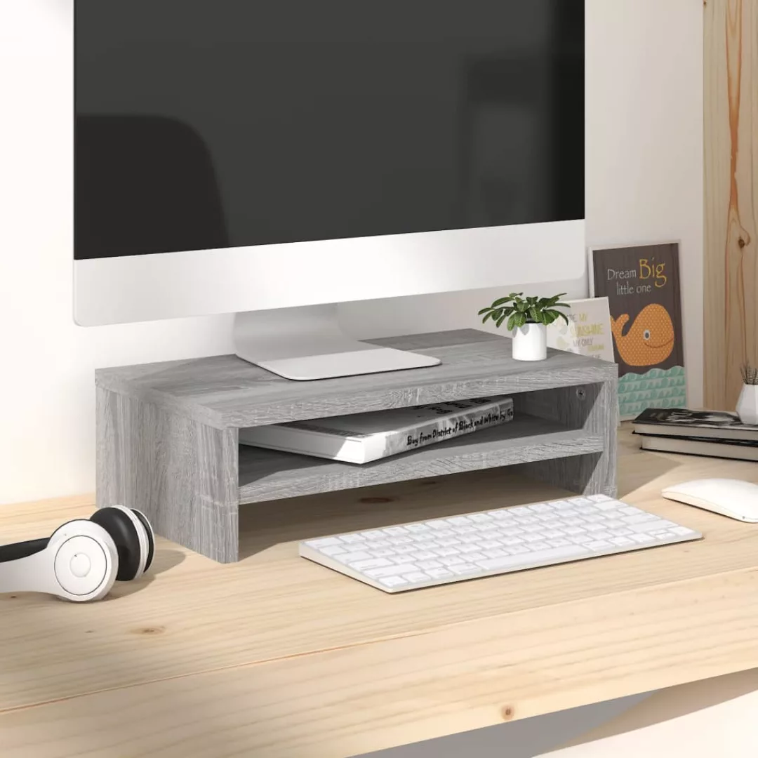 vidaXL TV-Schrank Monitorständer Grau Sonoma 42x24x13 cm Holzwerkstoff Disp günstig online kaufen