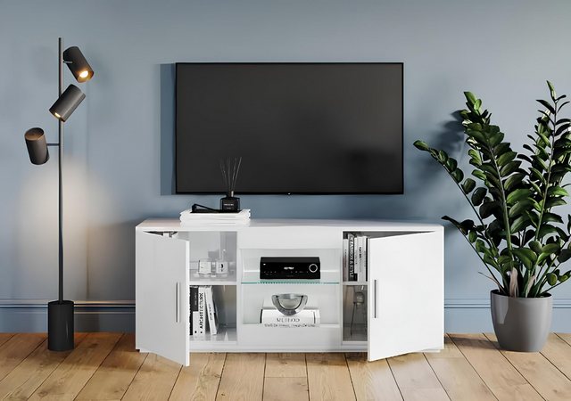 JVmoebel TV-Schrank TV Ständer mit LED Beleuchtet Fernsehschrank Sideboard günstig online kaufen