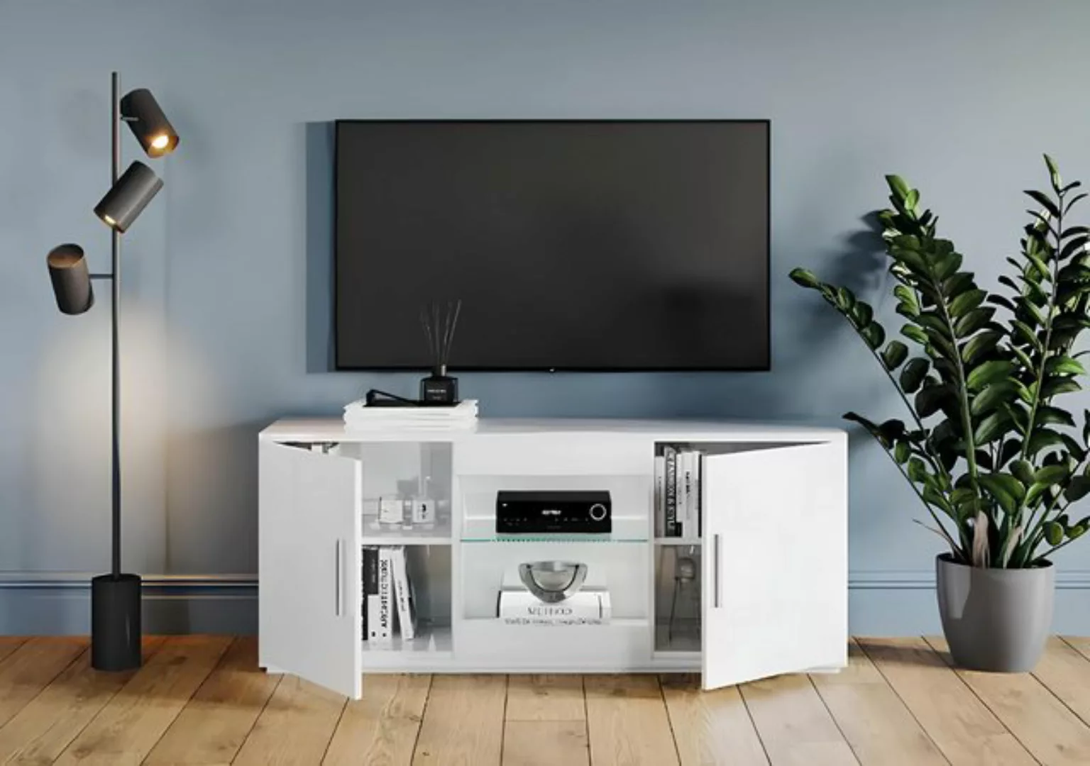 JVmoebel TV-Schrank TV Ständer mit LED Beleuchtet Fernsehschrank Sideboard günstig online kaufen