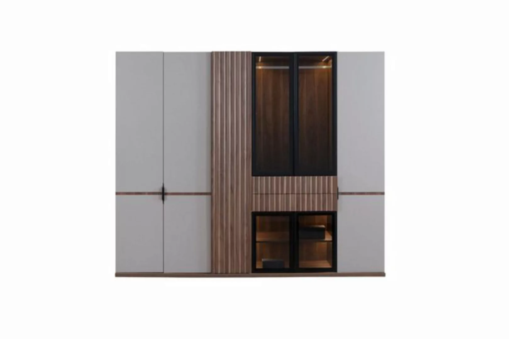 Xlmoebel Kleiderschrank 260cm Luxus Holz Schrank Modern Schlafzimmer Kleide günstig online kaufen