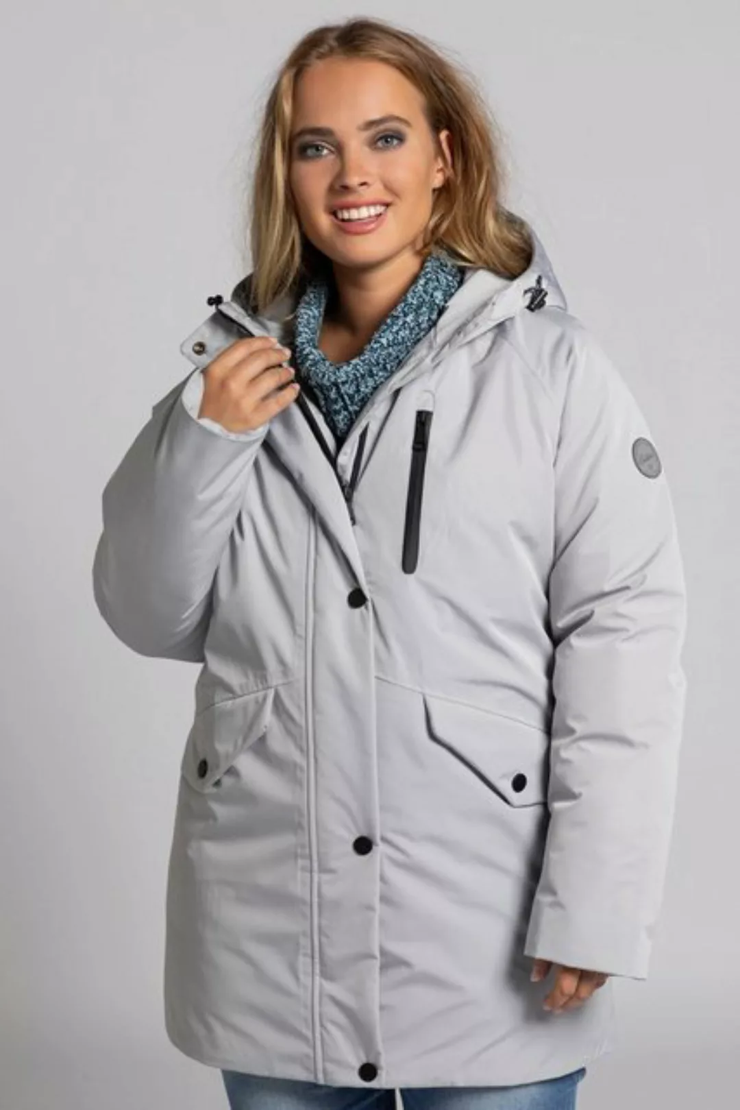 Ulla Popken Outdoorjacke HYPRAR Jacke wasserdicht Kapuze Windfang günstig online kaufen