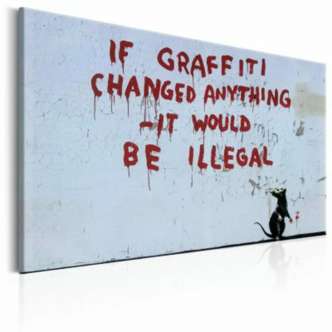 artgeist Wandbild If Graffiti Changed Anything by Banksy mehrfarbig Gr. 60 günstig online kaufen