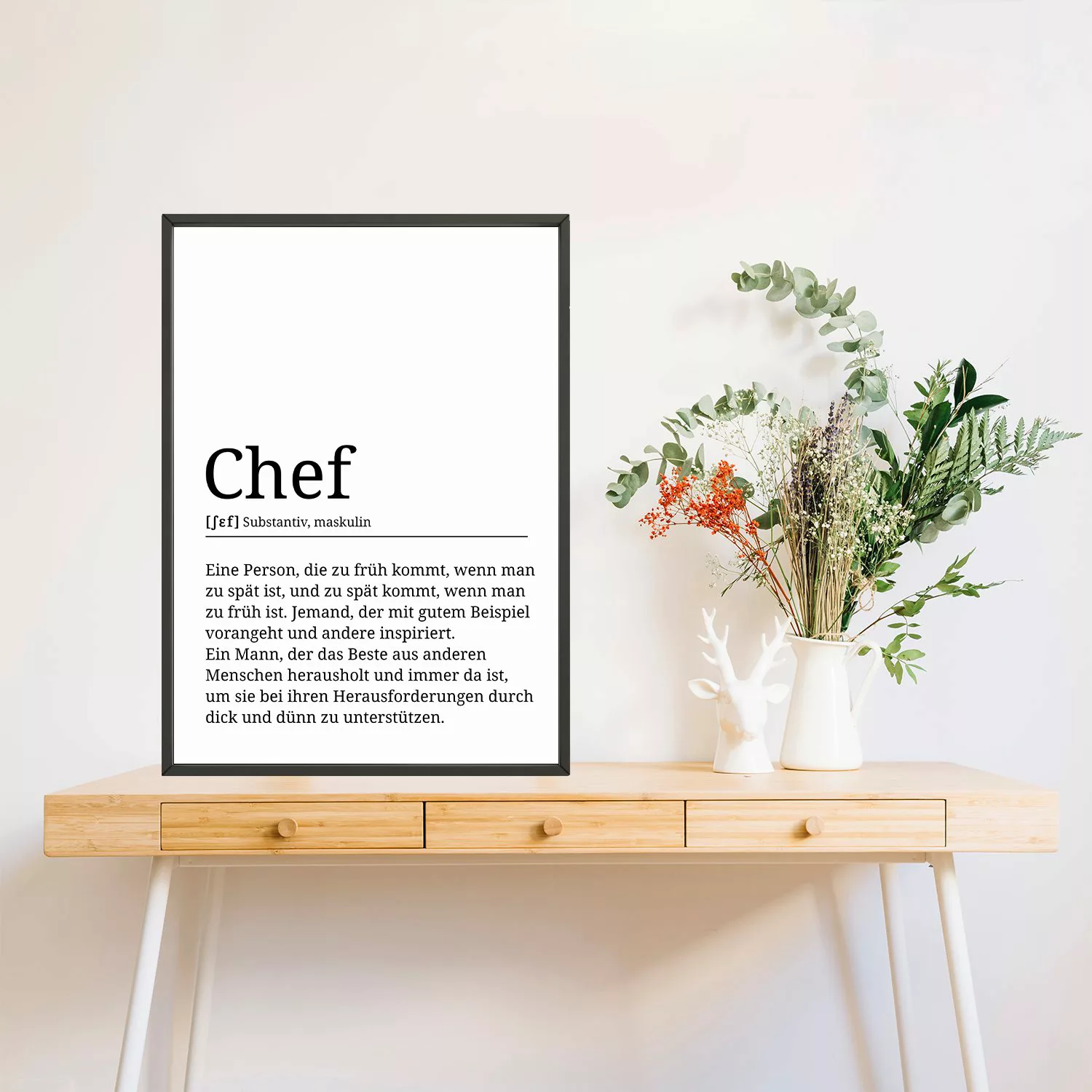 Tigerlino Poster Chef Definition Vorgesetzter Geschenk günstig online kaufen