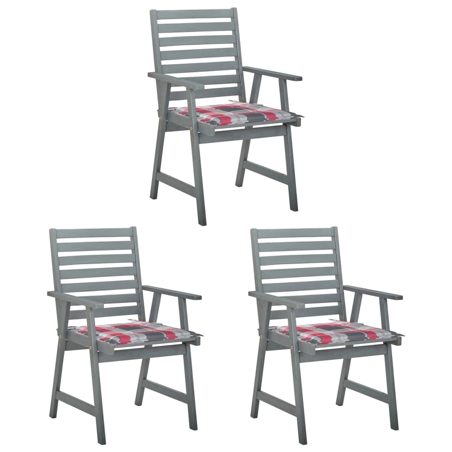 Garten-essstühle Mit Kissen 3 Stk. Massivholz Akazie günstig online kaufen