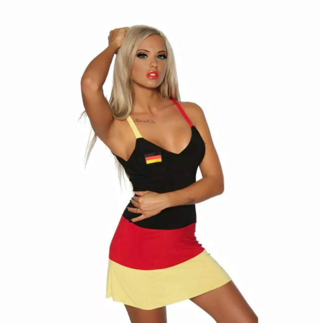 Saresia Minikleid Minikleid Deutschlandflaggen Kleid Fussball Sommerkleid M günstig online kaufen