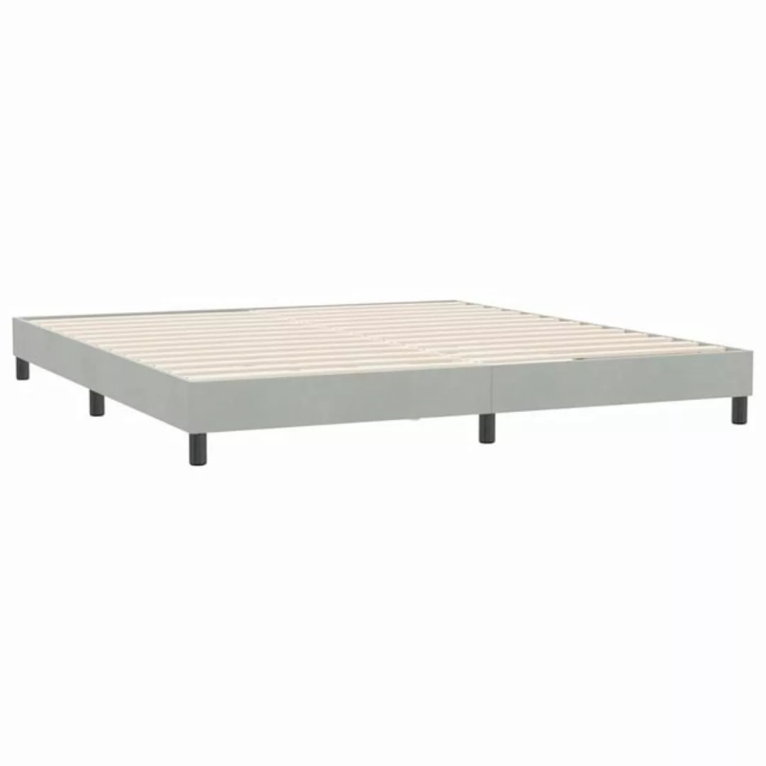 vidaXL Bett Bettgestell ohne Matratze Hellgrau 180x220 cm Samt günstig online kaufen