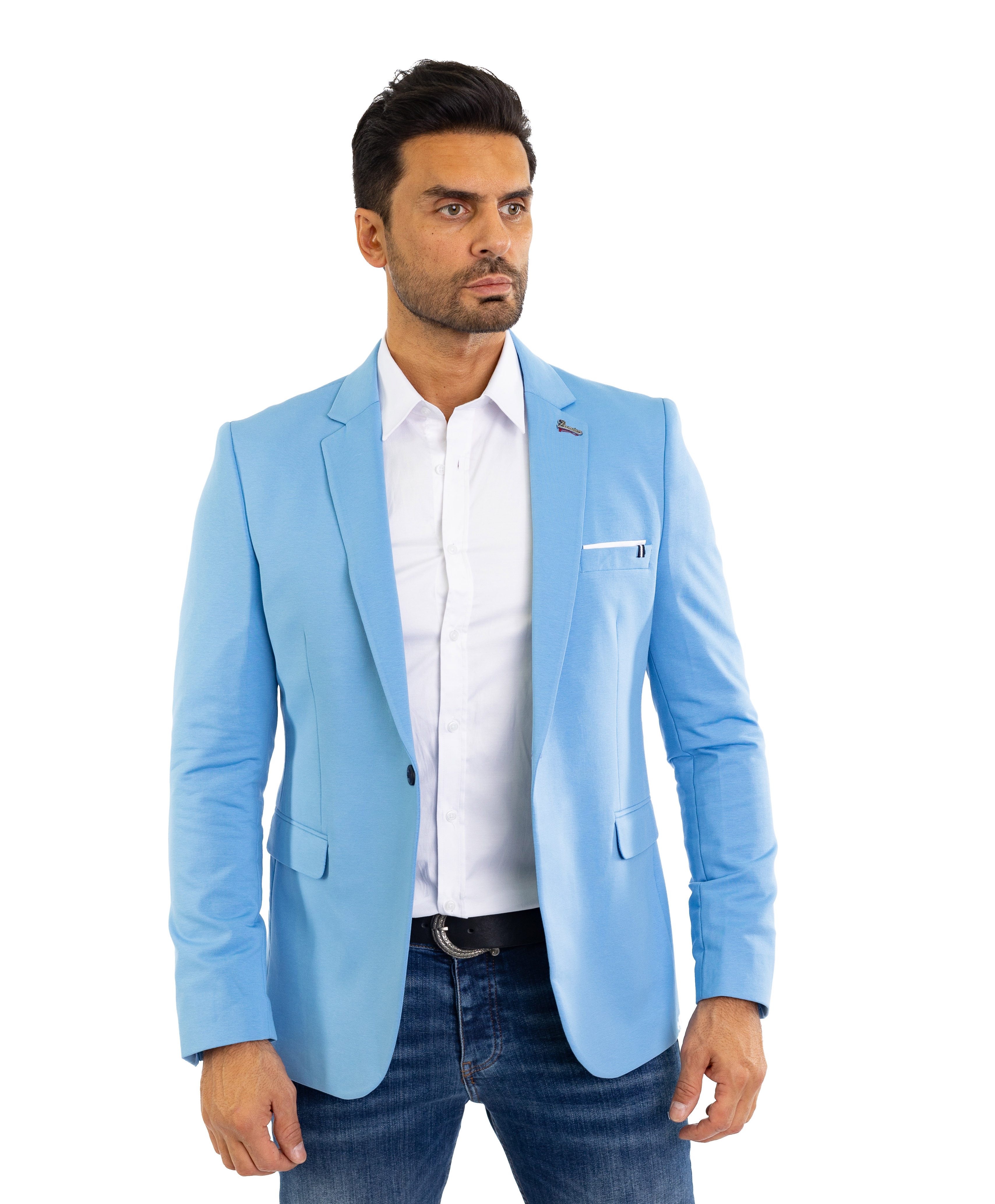 Denim Distriqt Jerseysakko Sportlich Jersey Sakko günstig online kaufen