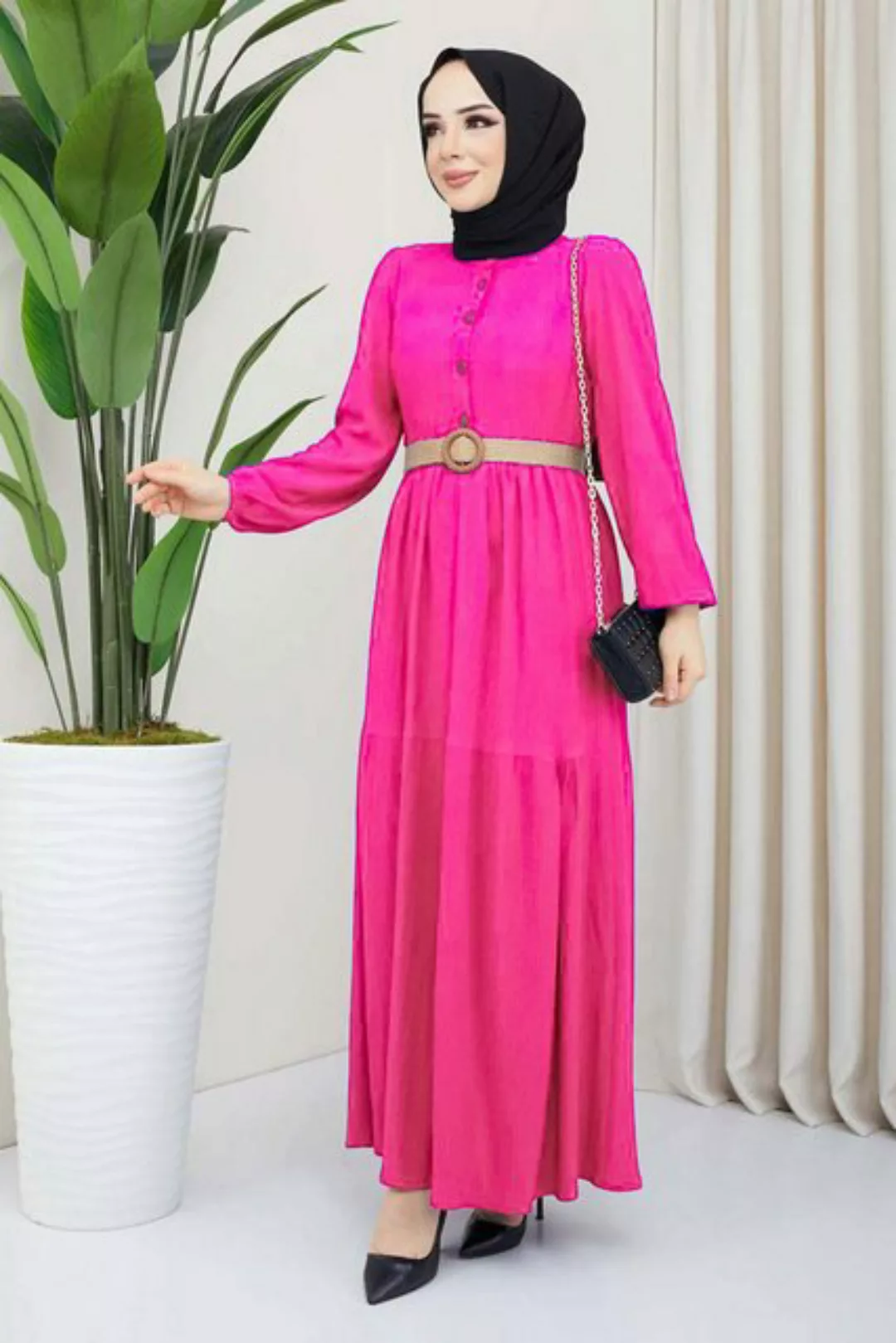 Modabout Maxikleid Langes Kleider Abaya Hijab Kleid Damen - NELB0007D0051PM günstig online kaufen