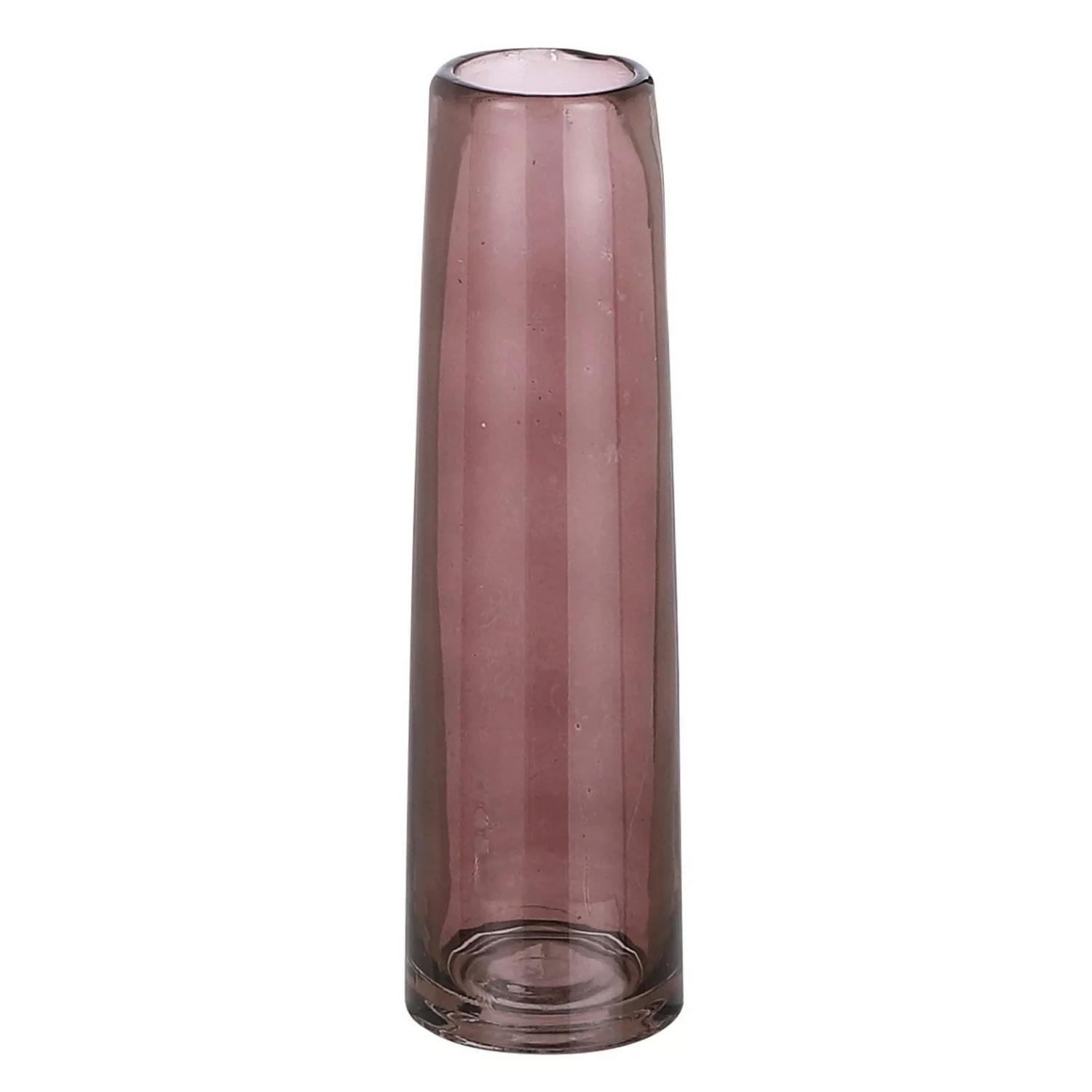 Mica Decorations Vase Glas Xandra 23,5 cm x Ø 7 cm Dunkelbraun günstig online kaufen