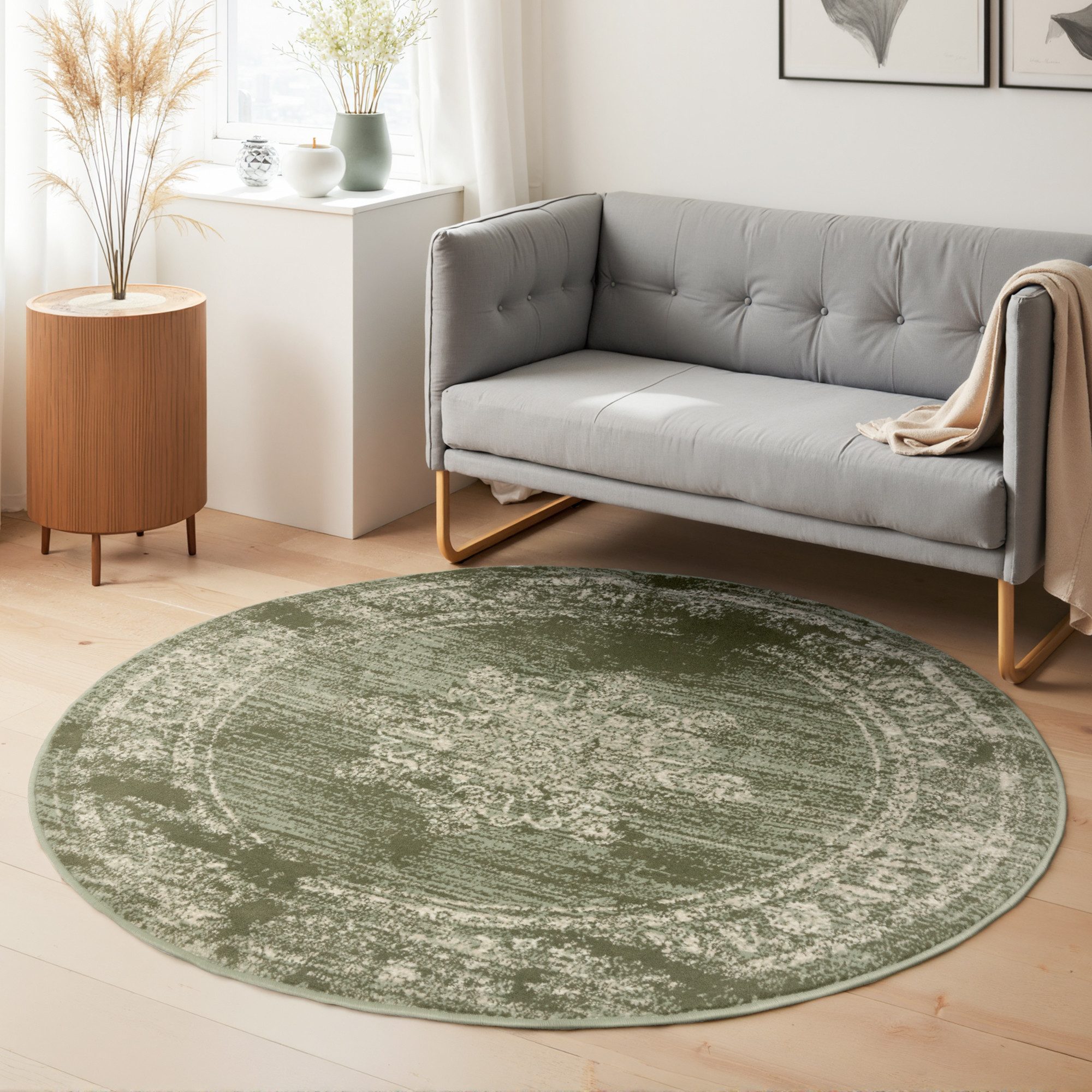 HANSE Home Teppich »Lydia«, rund, 9 mm Höhe, Wohnzimmer, Schlafzimmer, Flur günstig online kaufen