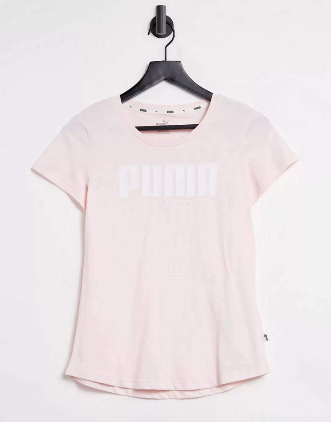 Puma – Rebel – T-Shirt mit Grafik in Rosa günstig online kaufen