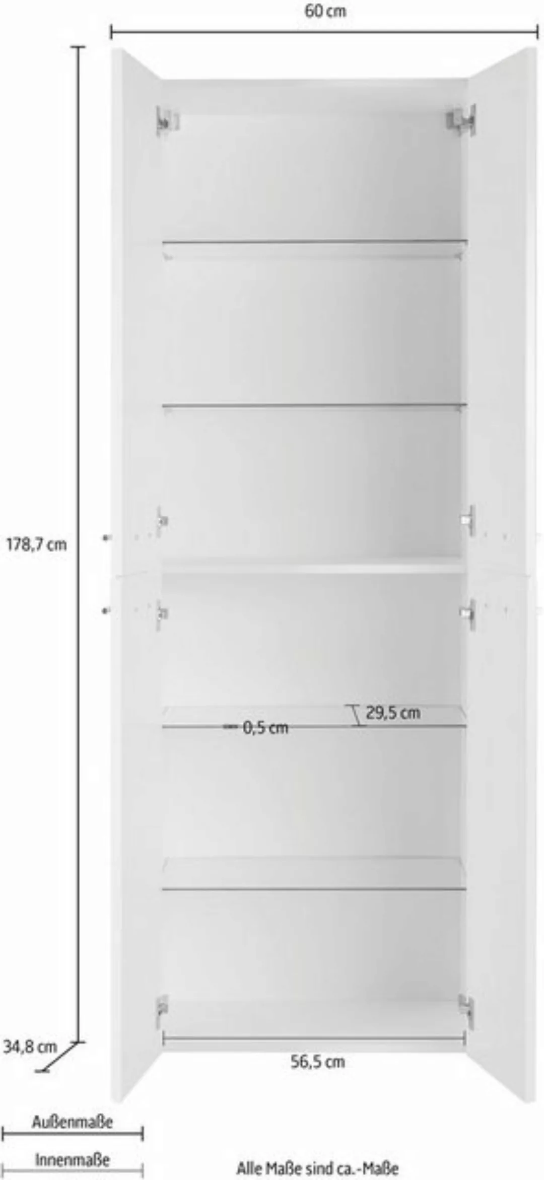 MARLIN Hochschrank 3040, Breite 60 cm günstig online kaufen