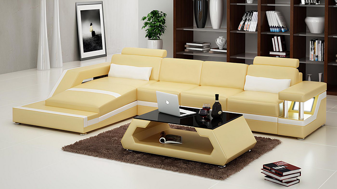 Xlmoebel Sofa Modernes Ecksofa aus Leder in stilvollem Design Wohnlandschaf günstig online kaufen