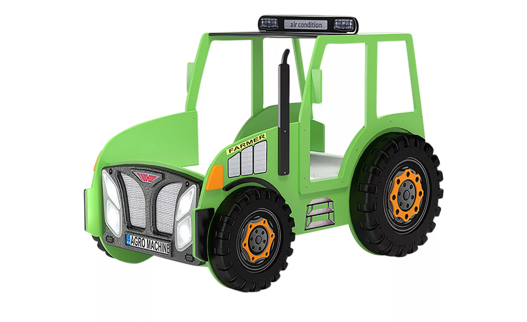 Autobett  Traktor ¦ grün ¦ Maße (cm): B: 111 H: 155,8 T: 204 Kindermöbel > günstig online kaufen