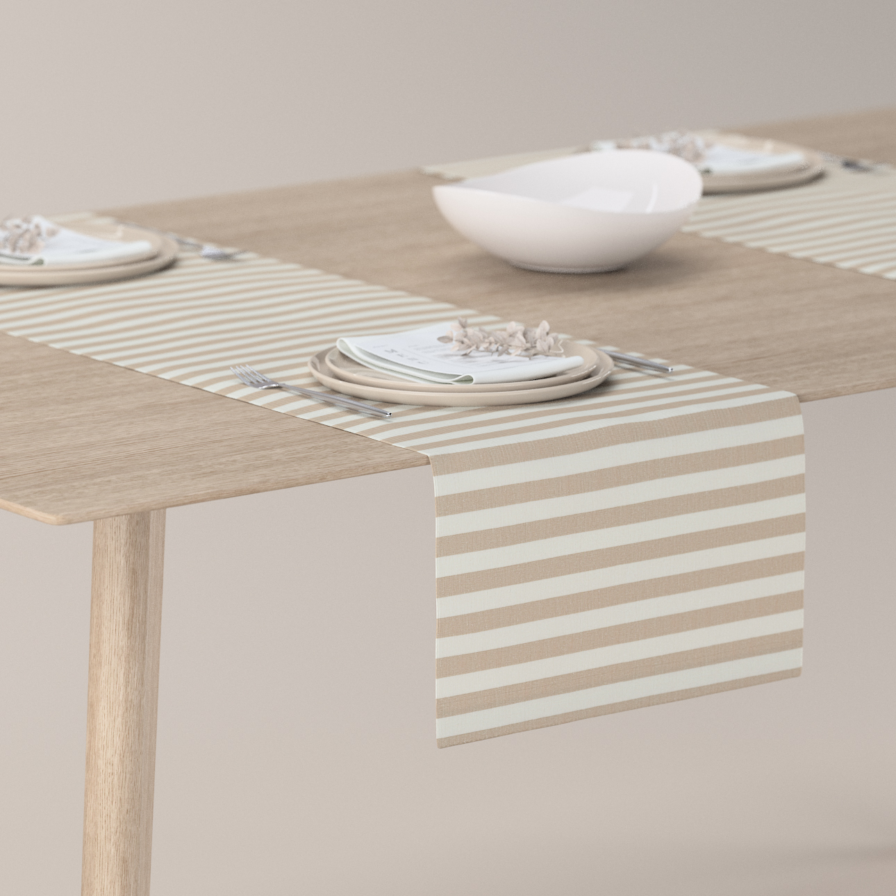 Tischläufer, hellbraun-ecru , 40 x 130 cm, Quadro (136-07) günstig online kaufen