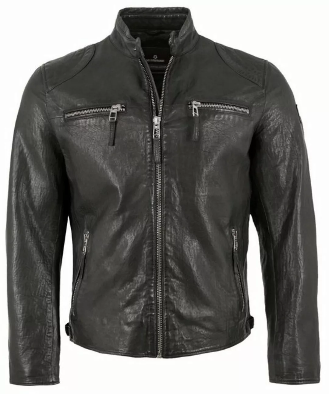 Milestone Lederjacke MSBruno Milestone - Herren Lederjacke Lammnappa anthra günstig online kaufen