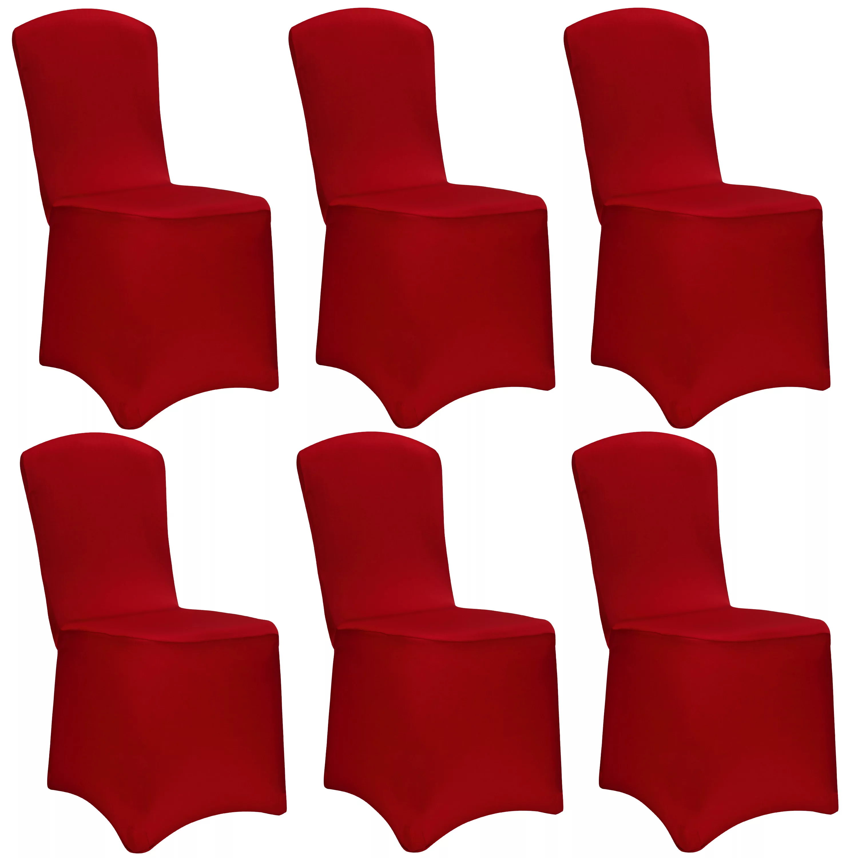 Stuhlhusse 6er-Set Bordeaux OEKO-TEX® günstig online kaufen