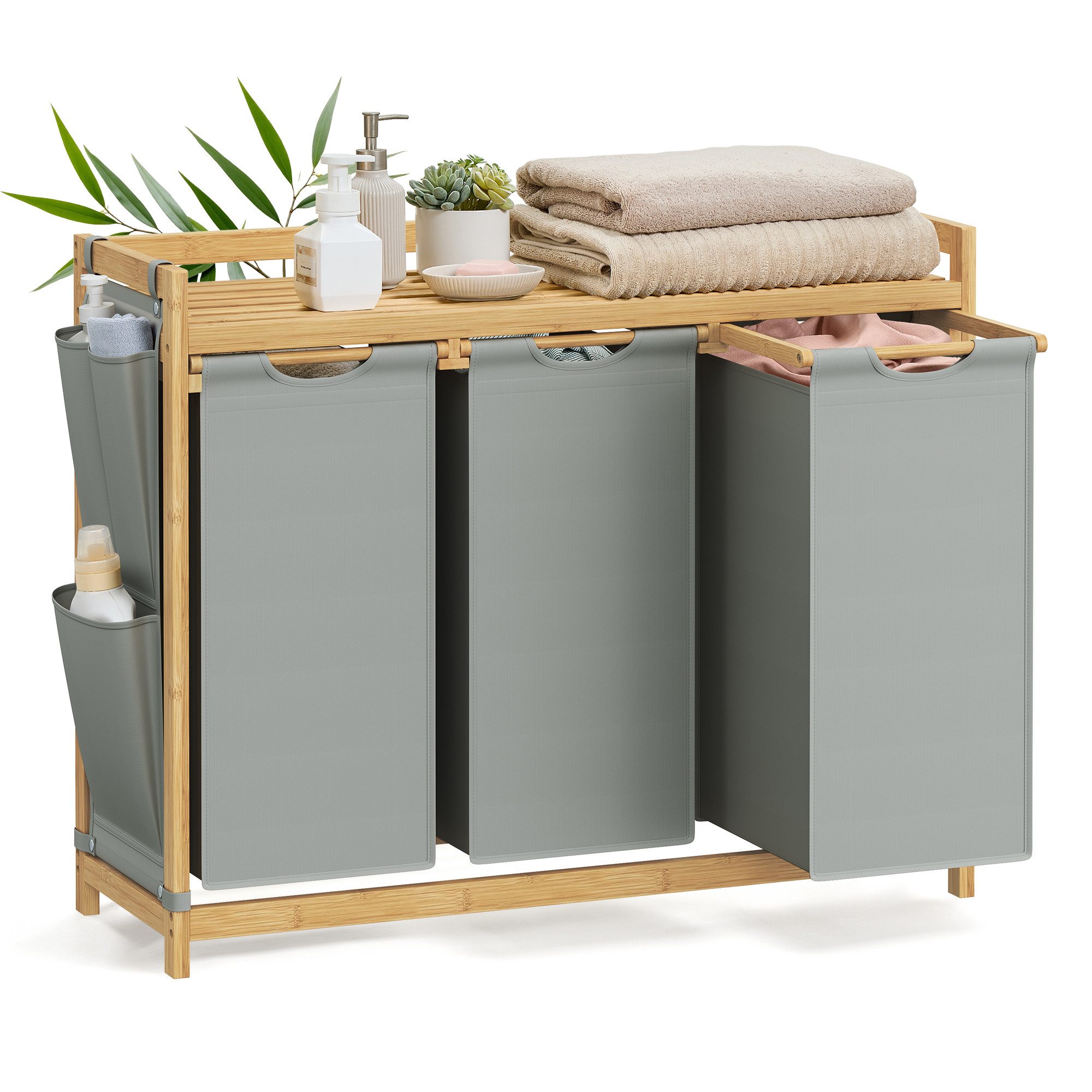 SONGMICS Wäschekorb Wäschekorb, Wäschekorb 2/3/4 Fächer, günstig online kaufen