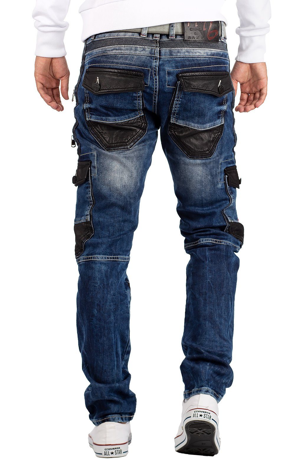 Cipo & Baxx Bikerjeans Herren straight günstig online kaufen