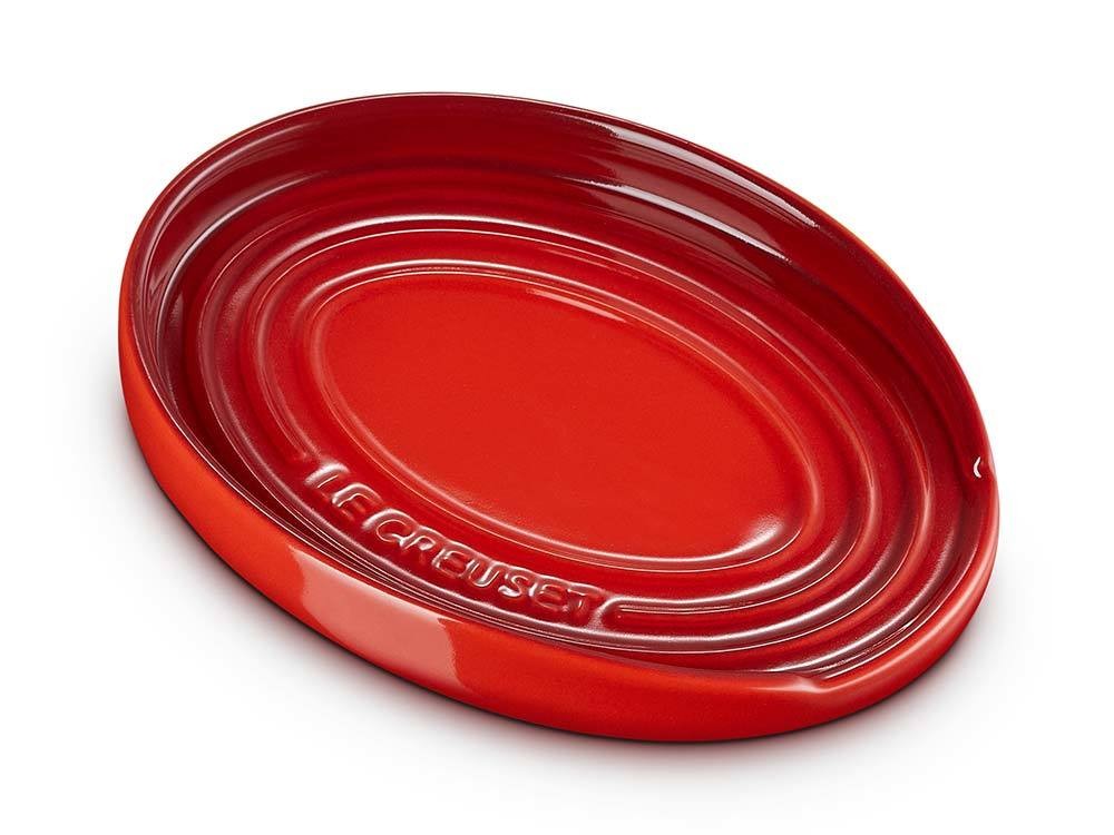 Le Creuset Kochlöffelablage Oval Kochlöffelhalter Steinzeug Kirschrot günstig online kaufen