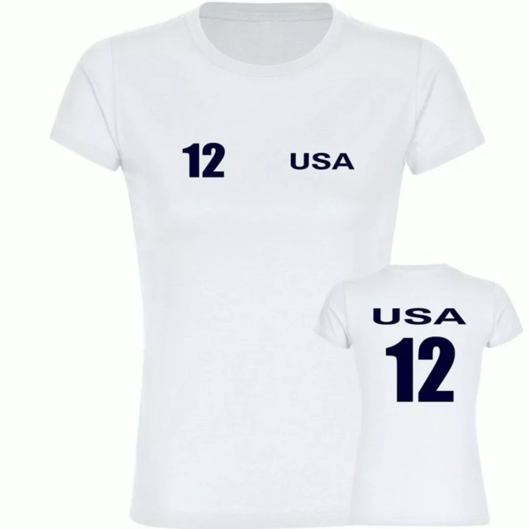 multifanshop T-Shirt Damen USA - Trikot Nummer 12 - Frauen günstig online kaufen