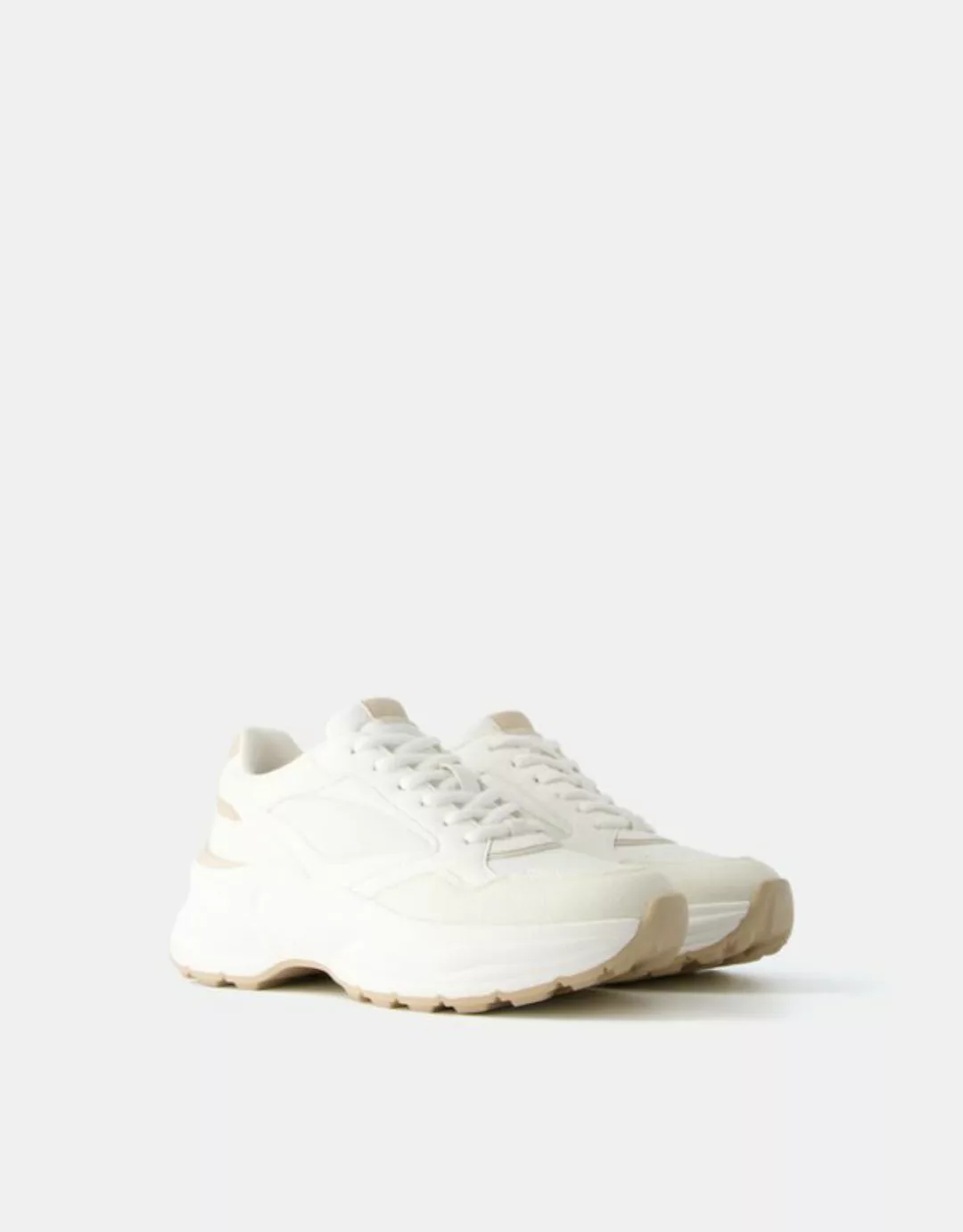 Bershka Kombinierte Sneaker Mit Netzstoff Damen 41 Weiss günstig online kaufen