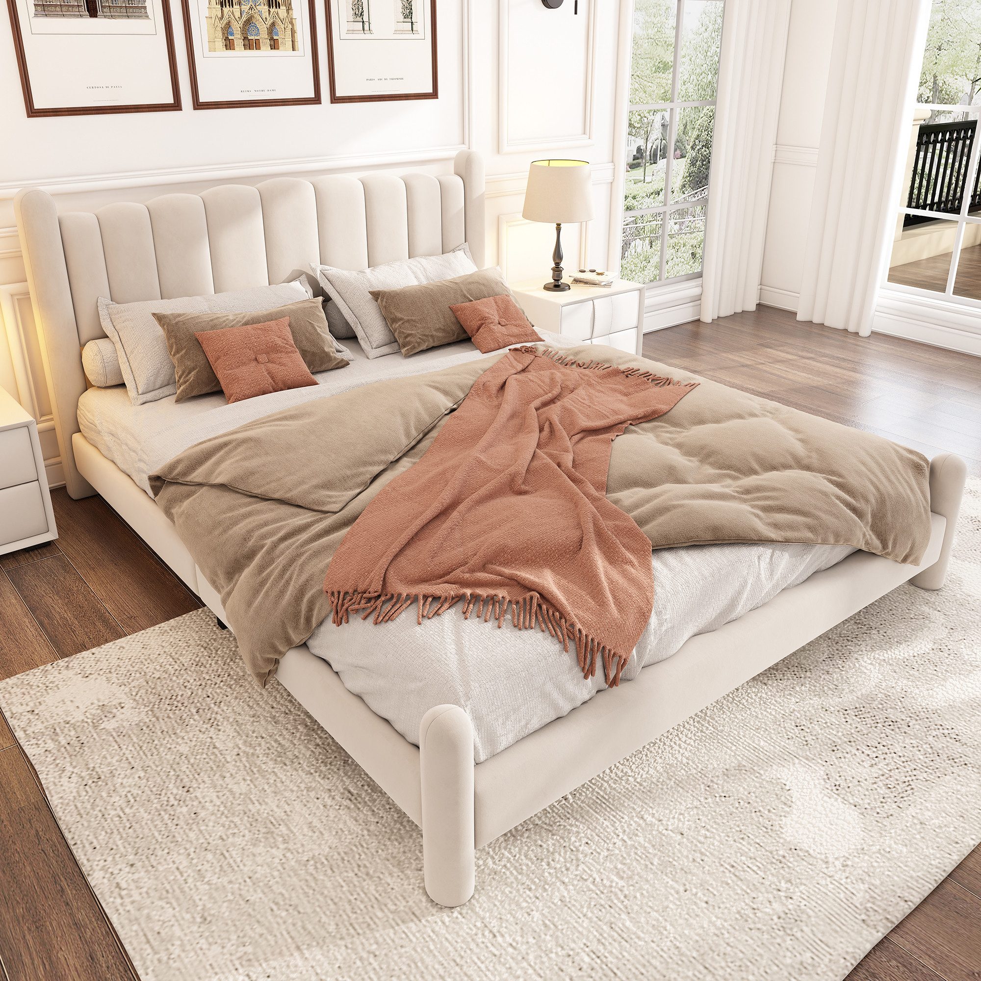 HAUSS SPOLE Polsterbett 180x200cm mit fächerförmigem günstig online kaufen
