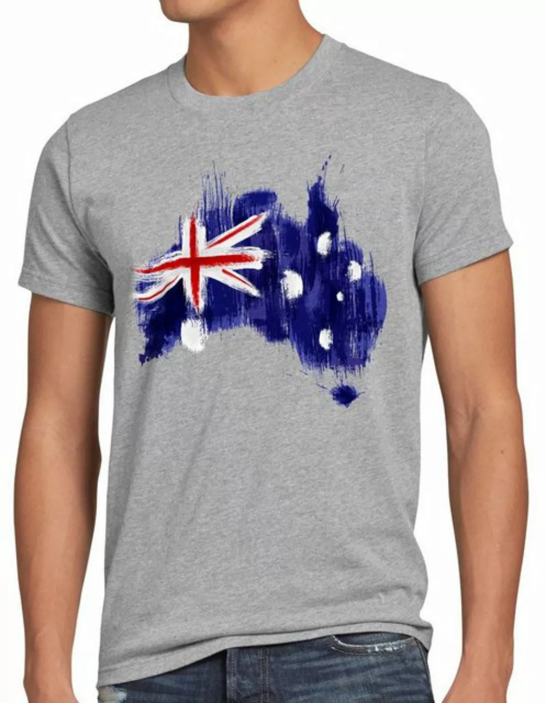 style3 Print-Shirt Herren T-Shirt Flagge Australien Fußball Sport Australia günstig online kaufen