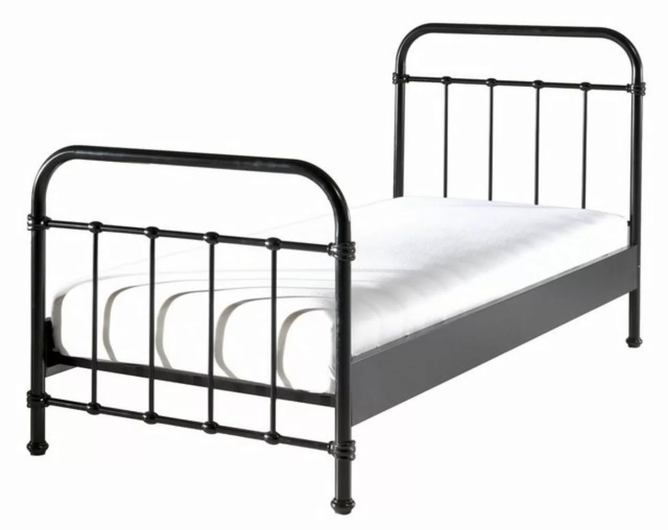 Kindermöbel 24 Metallbett Bett Louis 90*200 schwarz inkl. Rolllattenrost günstig online kaufen