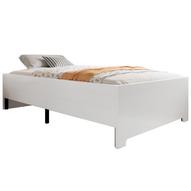 Yorbay Bettgestell 90×200 cm Einzelbett, Weiß Massivholzbett Bettgestell mi günstig online kaufen