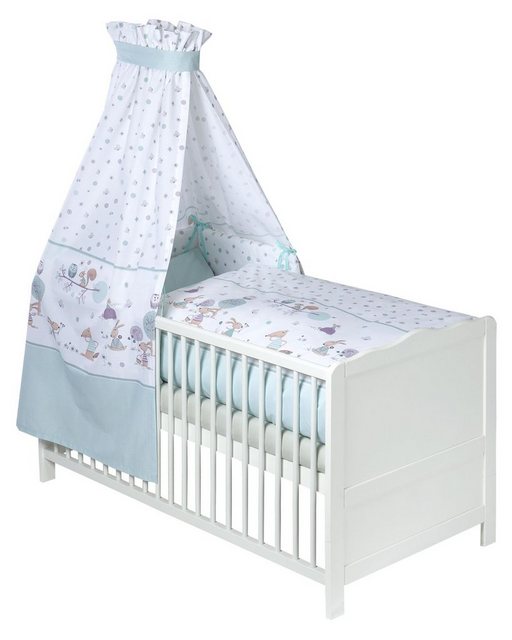 Babybett Bett-Set HAPPY ANIMALS weiß günstig online kaufen